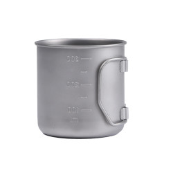 FIREMAPLE Ultralight Titanium Camping Mug - Foldable & With Scale