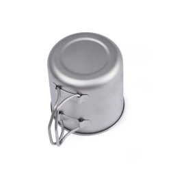 FIREMAPLE Ultralight Titanium Camping Mug - Foldable & With Scale