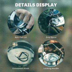 FIREMAPLE 2-Pack Stainless Steel Camp Cooking Set