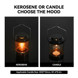 FIREMAPLE Aurora: Slitstark fotogen & ljuslykta för camping, uteplats