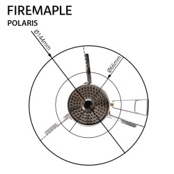 FIREMAPLE Polaris: fornello da campeggio ultraleggero con controllo della cottura a fuoco lento e vento...