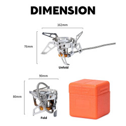 FIREMAPLE FMS-125: Kraftfull vindtät spis för camping och vandring