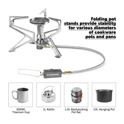 FIREMAPLE: Portable & Powerful Stainless Steel Camp Stove