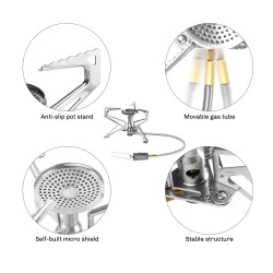 FIREMAPLE: Portable & Powerful Stainless Steel Camp Stove