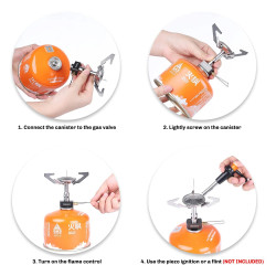 FIREMAPLE Buzz Mini: Bærbar, ultralet og sammenfoldelig lejrovn