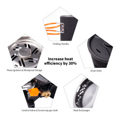 FIREMAPLE Star X1: Compact & Powerful Camping Stove with Heat Excha...