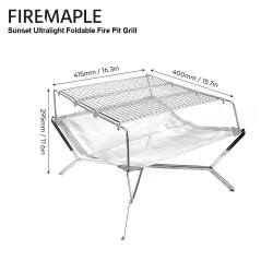 FIREMAPLE: Fuoco da campo e griglia portatile - Ultraleggero e pieghevole