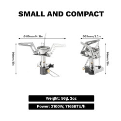 FIREMAPLE FMC-207: Ultralight Folding Camping Cookware for Solo Hiking