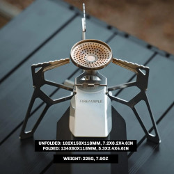 FIREMAPLE Trident: Portable, Windproof 2200W Camp Stove