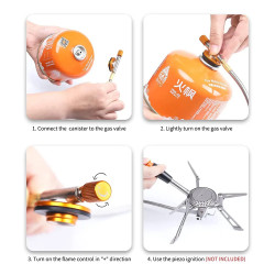 FIREMAPLE Titanium Ultralätt campingspis, 2 brännare