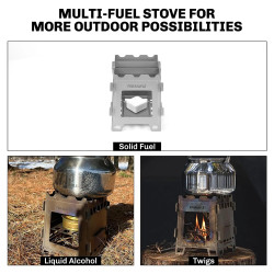 FIREMAPLE Fortress: Ultralight & Portable Titanium Wood Stove