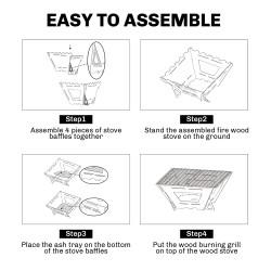 FIREMAPLE: Compact & Portable Folding Wood Burning Stove for Camping