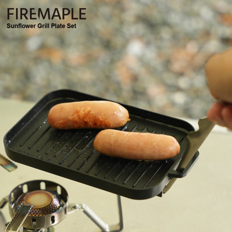 FIREMAPLE Mini Grillplate - Slitesterk, ikke-klebende, bærbar BBQ