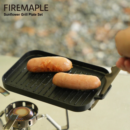 FIREMAPLE Mini Grillplate - Slitesterk, ikke-klebende, bærbar BBQ