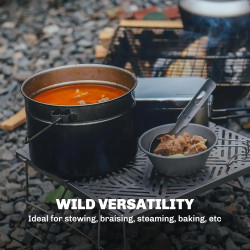 FIREMAPLE Antarcti 1,8 l: Robustes Camping-Kochset aus Edelstahl