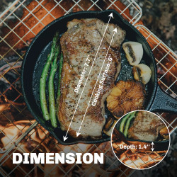 FIREMAPLE Blackhawk: Bærbar støpejernsgryte for matlaging ved leirbål