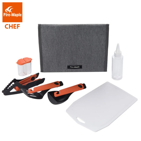 FIREMAPLE Chef Cooking Set: 6-Piece Camping Utensil Kit