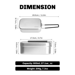 FIREMAPLE: Compact Folding Lunchbox, Portable Camp Cookware & Steamer