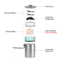 FIREMAPLE Antarcti Duo: Lahka posoda za kampiranje za pohodništvo in...