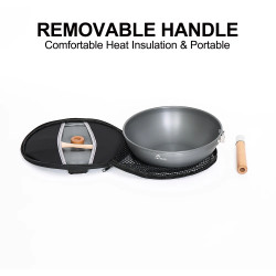 FIREMAPLE lengvas Wok ir troškinimo puodas: kompaktiški stovyklavimo indai