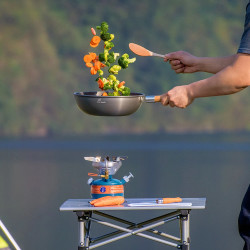 FIREMAPLE lengvas Wok ir troškinimo puodas: kompaktiški stovyklavimo indai