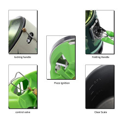 FIREMAPLE FMS-X3: Kraftig 2200W lejrovn, ultralet og bærbar