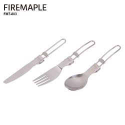 3-delni zložljivi komplet jedilnega pribora FIREMAPLE - Osnove za kampiranje