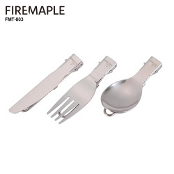 3-delni zložljivi komplet jedilnega pribora FIREMAPLE - Osnove za kampiranje