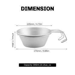 Ciotole da campeggio in acciaio inossidabile FIREMAPLE Antarctic Sierra da 2 pezzi