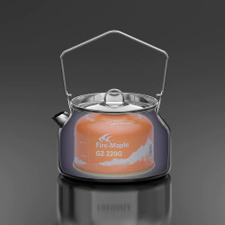 FIREMAPLE 1.2L Stainless Steel Kettle - Durable & Lightweight for C...