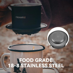 FIREMAPLE Orca Vietnamese Coffee Dripper: Tahan Lama, Dapat Digunakan Kembali & Berkemah-...