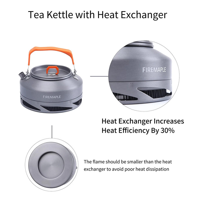 FIREMAPLE Camp Kettle: Fast Boil, Heat Proof, Perfect for Coffee & Tea