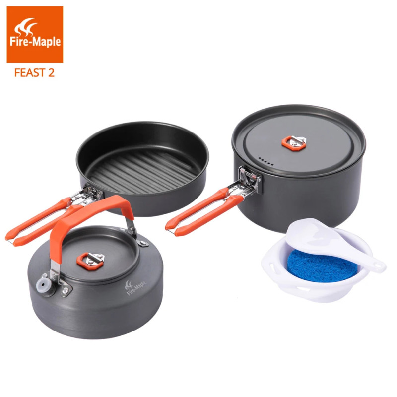 FIREMAPLE Foldable Aluminum Camp Cookware Set - Hike & Feast