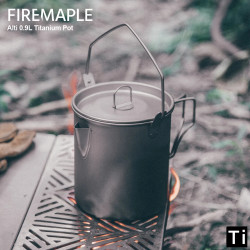 Pentola e tazza in titanio ultraleggero FIREMAPLE - Portatile e pieghevole da 900 ml