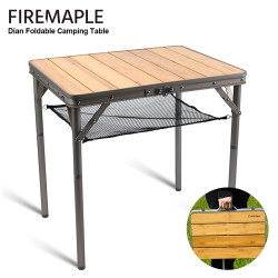 FIREMAPLE Camping Table: Portable, Adjustable, & Durable Bamboo