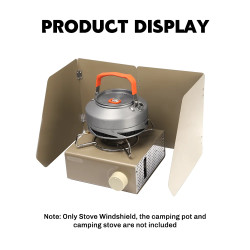 FIREMAPLE 4 Plate Folding Camp Stove Windshield for Cooking