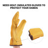 FIREMAPLE Ginkgo: Cowhide Heat Resistant & Insulated Work Gloves