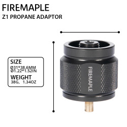 FIREMAPLE Z1 propanadapter: Anslut Coleman-patroner till spisar