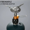 FIREMAPLE Z1 propanadapter: Anslut Coleman-patroner till spisar