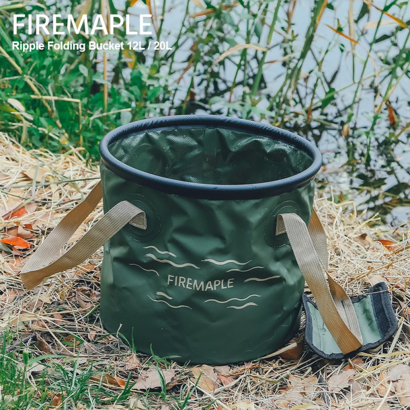 FIREMAPLE Ripple: Prenosno zložljivo taborno vedro - 12L/20L