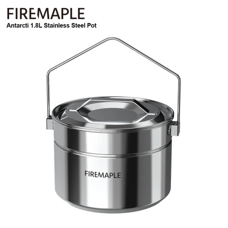 FIREMAPLE Antarcti 1.8L: Duurzame kookpot van roestvrij staal voor op de camping