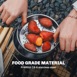 FIREMAPLE Antarcti 1.8L: Duurzame kookpot van roestvrij staal voor op de camping