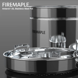 FIREMAPLE Antarcti 1.8L: Duurzame kookpot van roestvrij staal voor op de camping