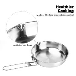 FIREMAPLE 8 Folding Tri-Ply Fry Pan - Durable & Portable Camping Co...